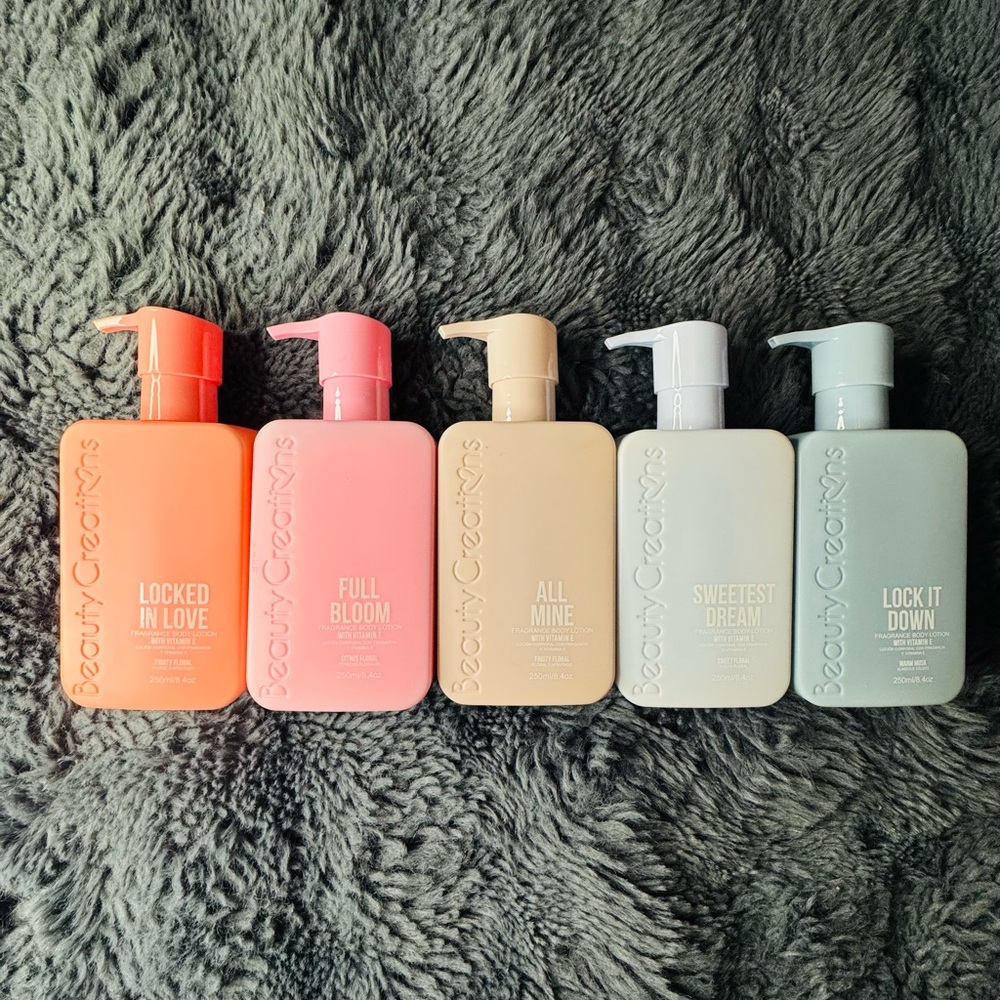 Fragrance Body Lotion w/ Vitamin E- bundle of 5- New- exp July 2027